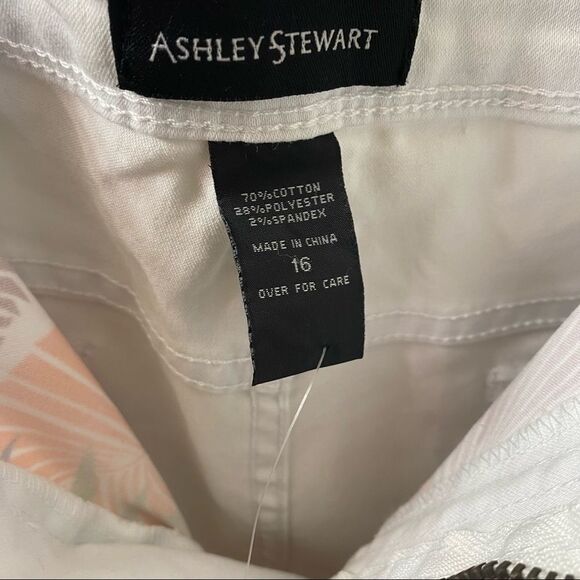 Ashley Stewart Hawaiian Floral Tropical Print Jeans Sz 16 - Picture 9 of 9